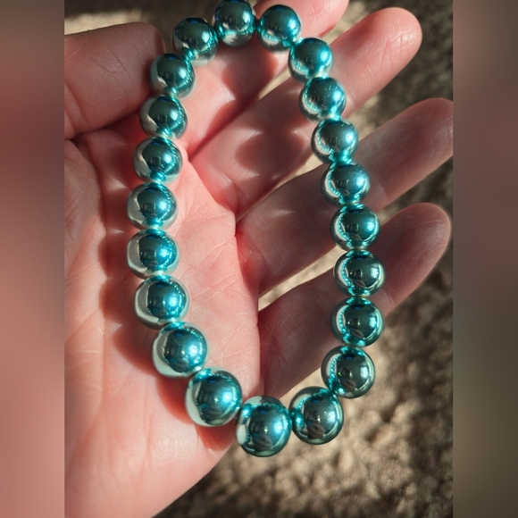 10mm Premium Blue Hematite Bracelet - Picture 6 of 7